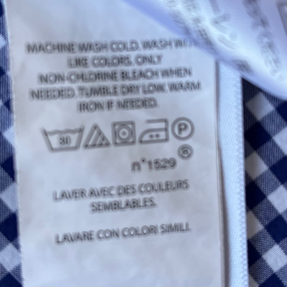 Polo Ralph Lauren Boys Long Sleeve Button Down Down Gingham Shirt XL 18-20 Dress - Picture 7 of 7